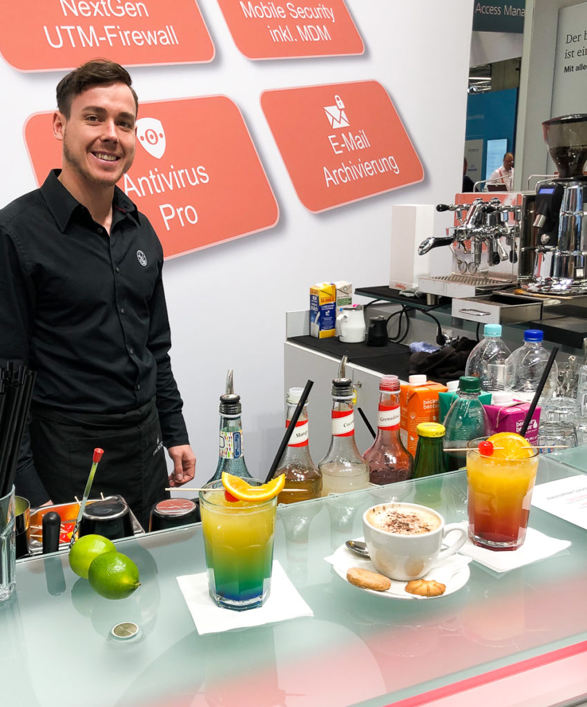cocktailbar für messestand