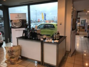 Mobile Kaffeebar auf Promotionevent in Hannover