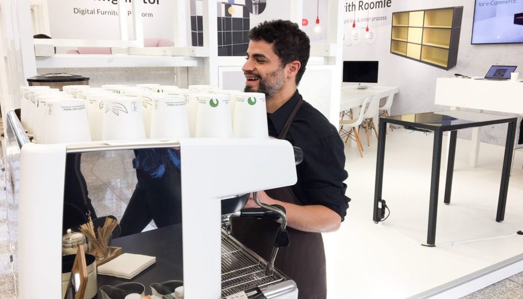 Mobiler Kaffeeservice auf der IMM Cologne Messe 2020