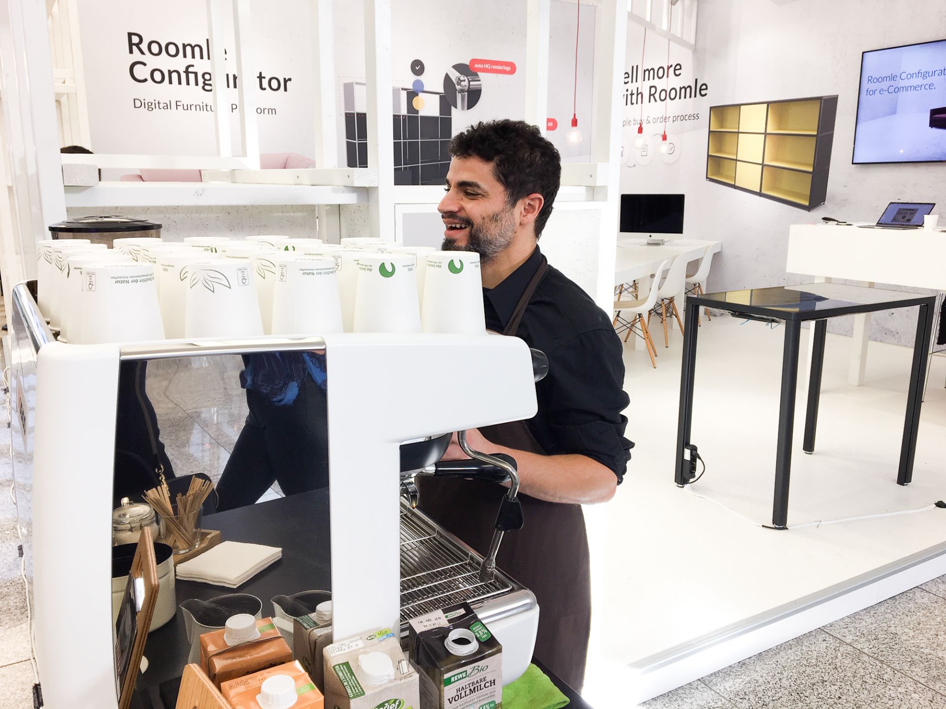 Mobiler Kaffeeservice auf der IMM Cologne Messe 2020