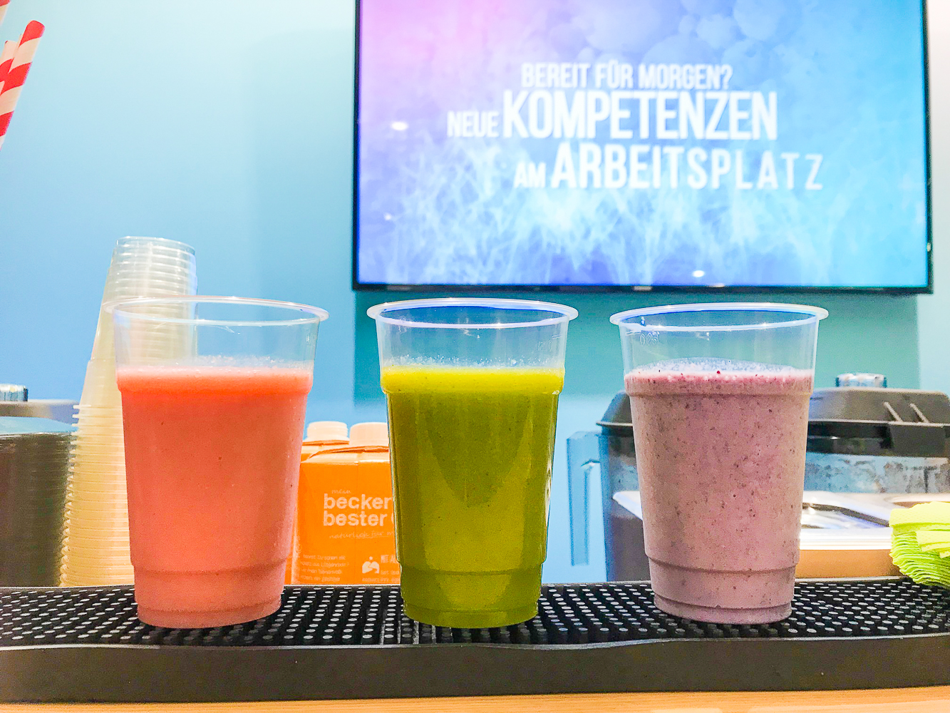 Getränke catering am messestand