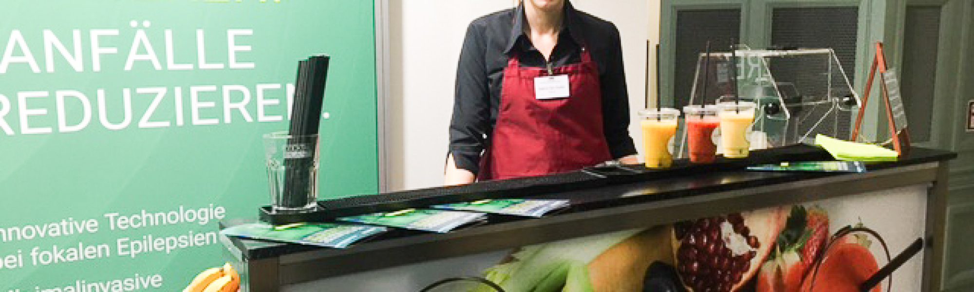 mobiler Barkeeper smoothies Messestand